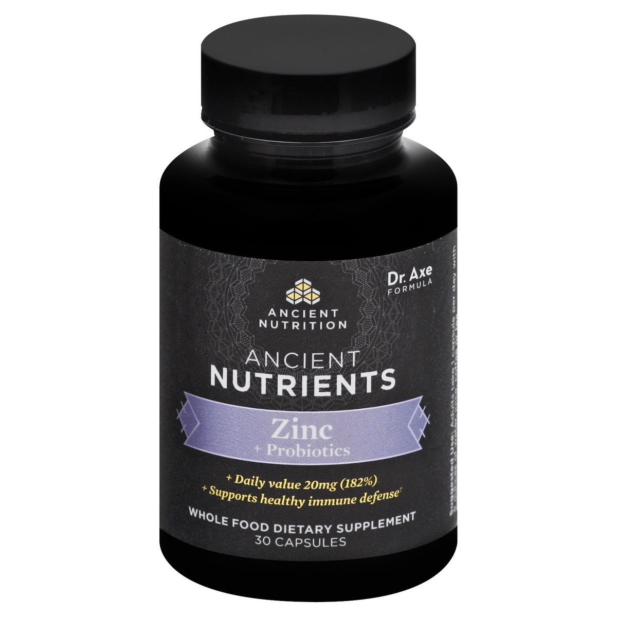 slide 1 of 9, Ancient Nutrition Ancient Nutrients Capsules Zinc + Probiotics 30 ea, 30 ct