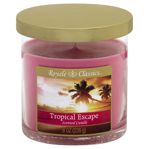 slide 1 of 1, Royale Classics Tropical Escape Scented Candle, 8 oz