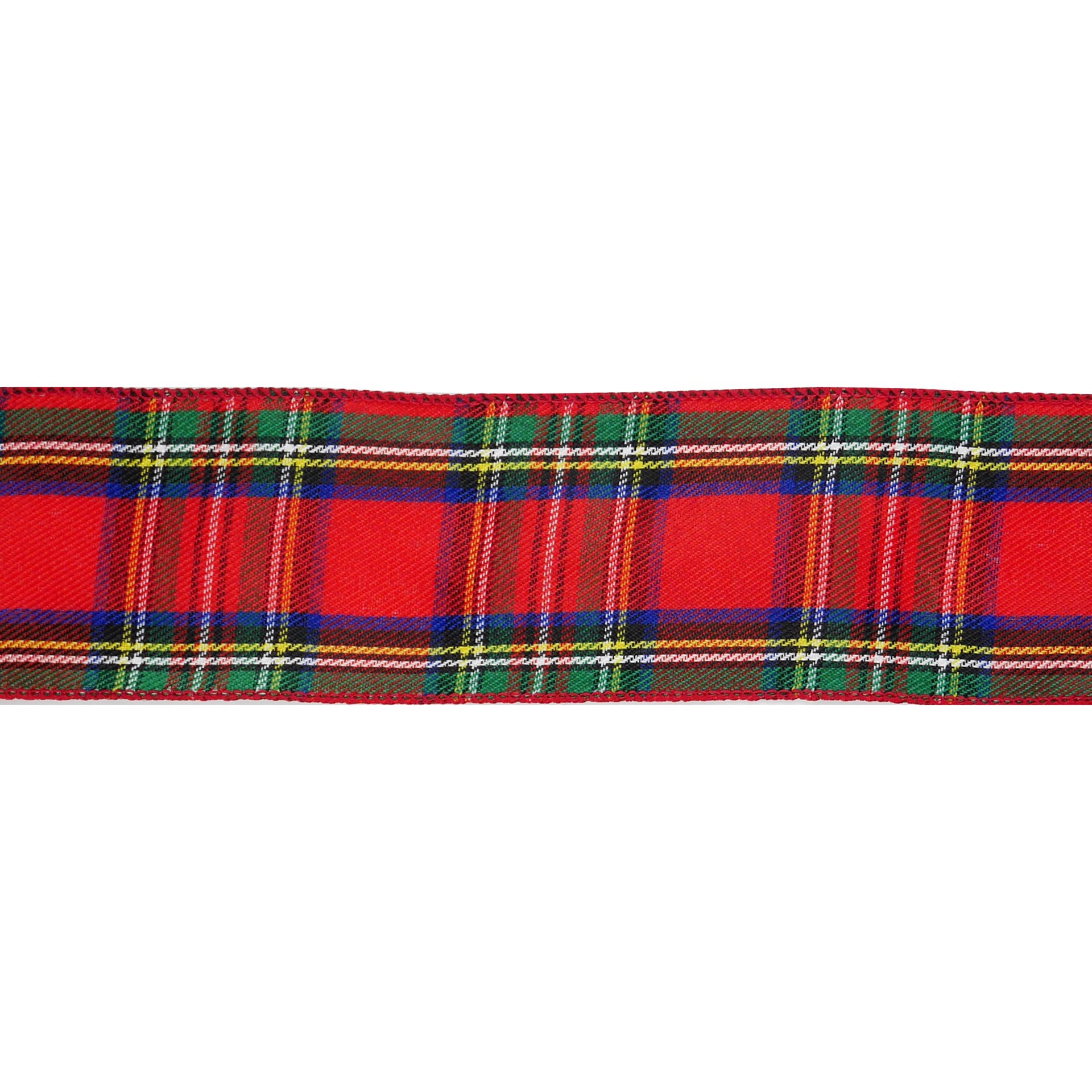 slide 2 of 3, 2.5" X 80ft. Red Tartan Wired Jumbo Ribbon By Celebrate It, 2.5 in x 80 ft