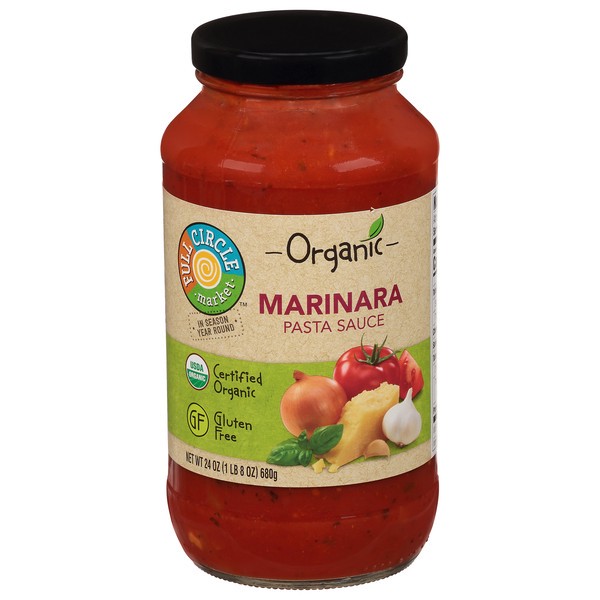 slide 1 of 6, Full Circle Market Organic Marinara Pasta Sauce 24 oz, 24 oz