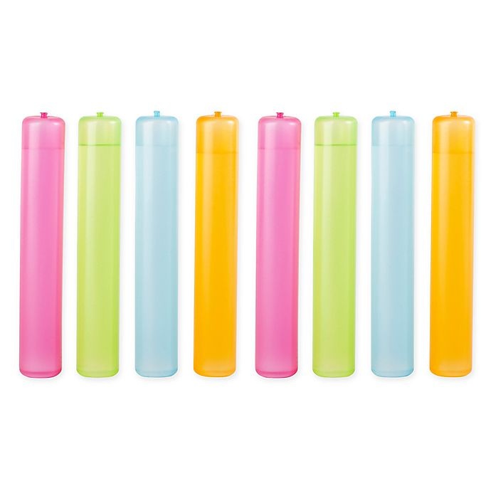 slide 1 of 4, Kikkerland Multicolor Reusable Ice Sticks, 8 ct