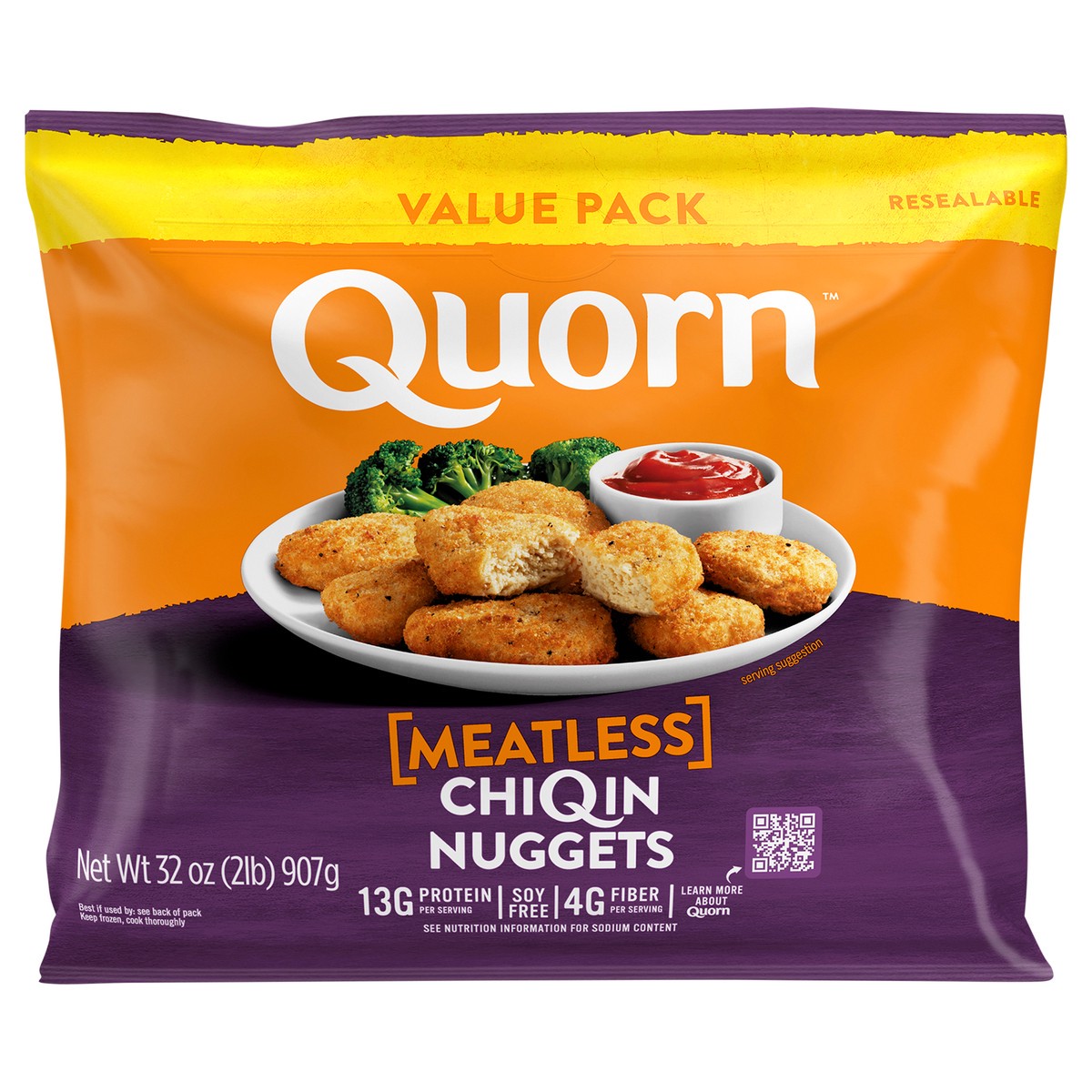 slide 1 of 3, Quorn Chicken Nugget Value Pack, 32 oz