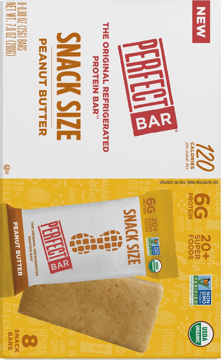 slide 9 of 9, Perfect Bar Mini Gluten-Free Peanut Butter Protein Bar, Organic, 8 count, .88 oz, 8 ct