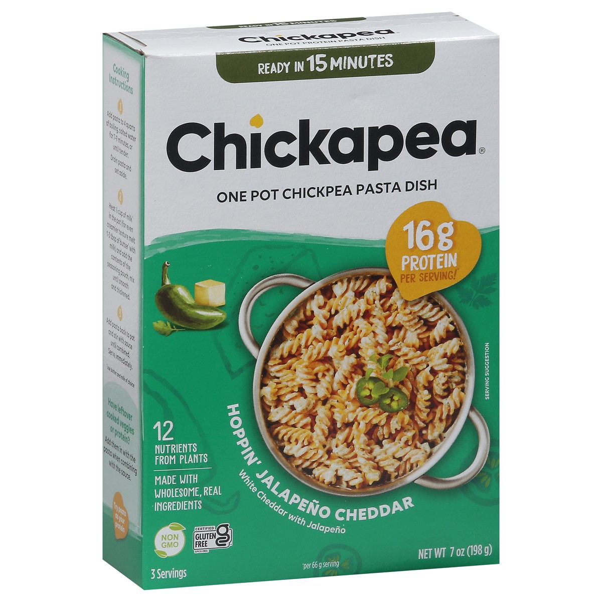 slide 9 of 9, Chickapea White Cheddar Jalapeno Pasta Dish, 7 oz