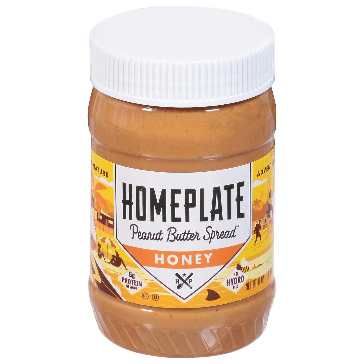 slide 1 of 2, HomePlate Peanut Butter Honey Peanut Butter Spread 16 oz, 16 oz