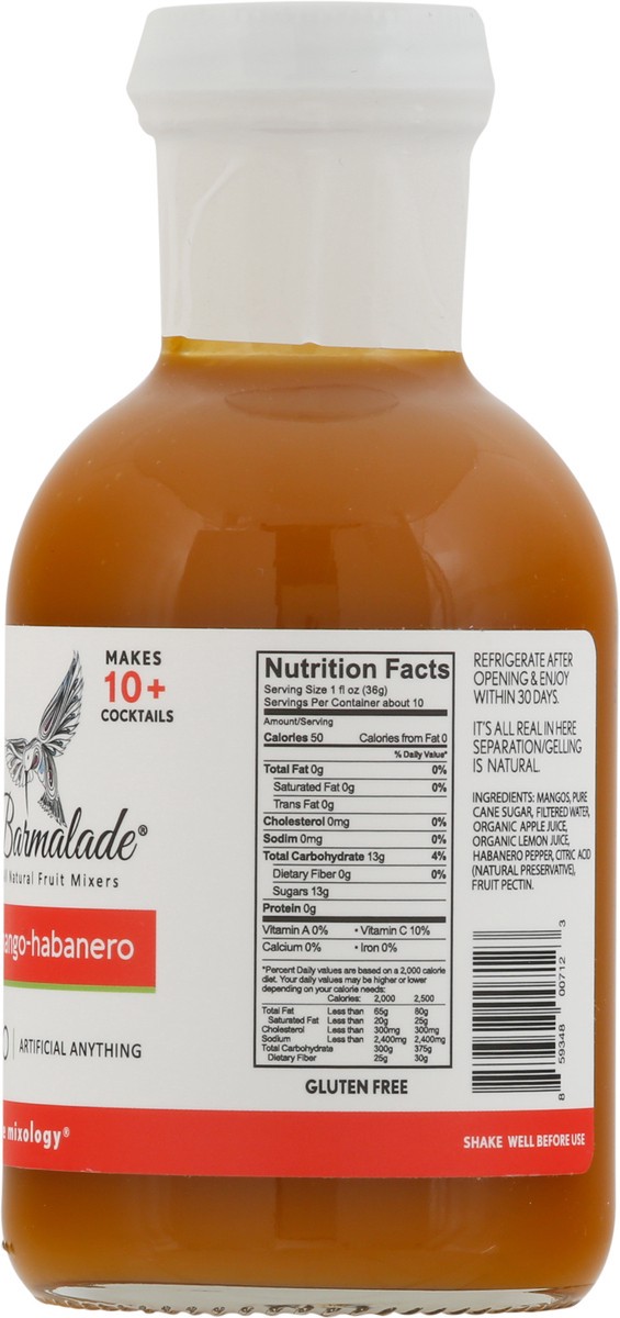 slide 9 of 9, Barmalade All-Natural Mango-Habanero Fruit Mixers 10 fl oz, 10 fl oz