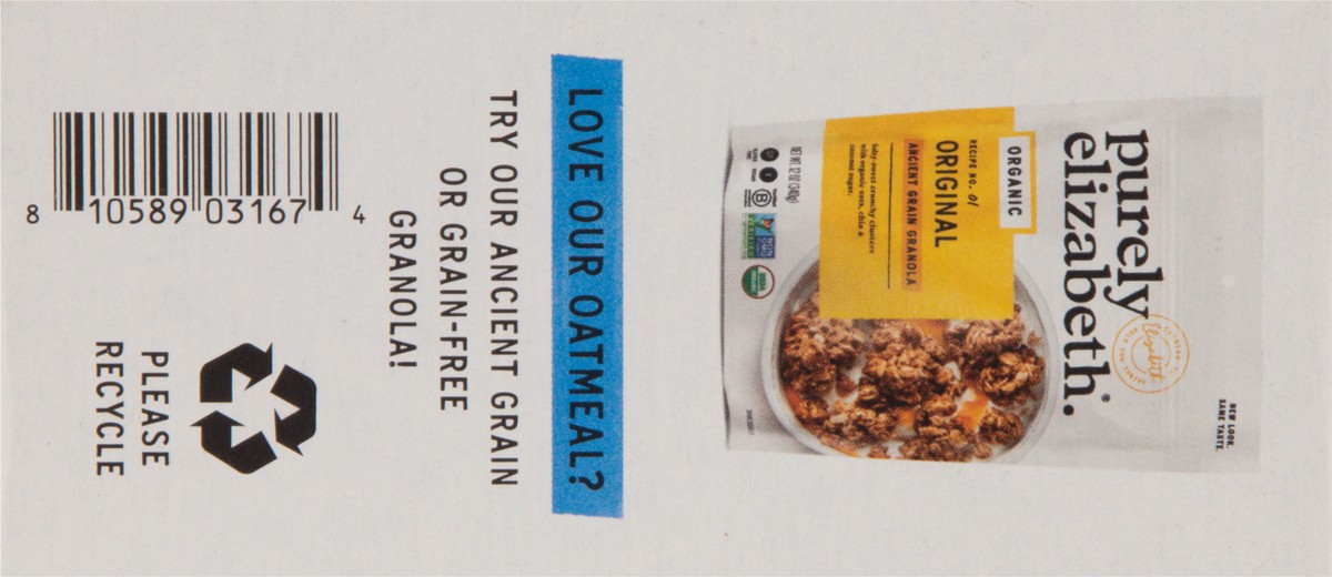 slide 5 of 9, Purely Elizabeth Recipe No. 28 Blueberry Flax Superfood Oatmeal with Prebiotic Fiber 6 - 1.52 oz Packets, 6 ct