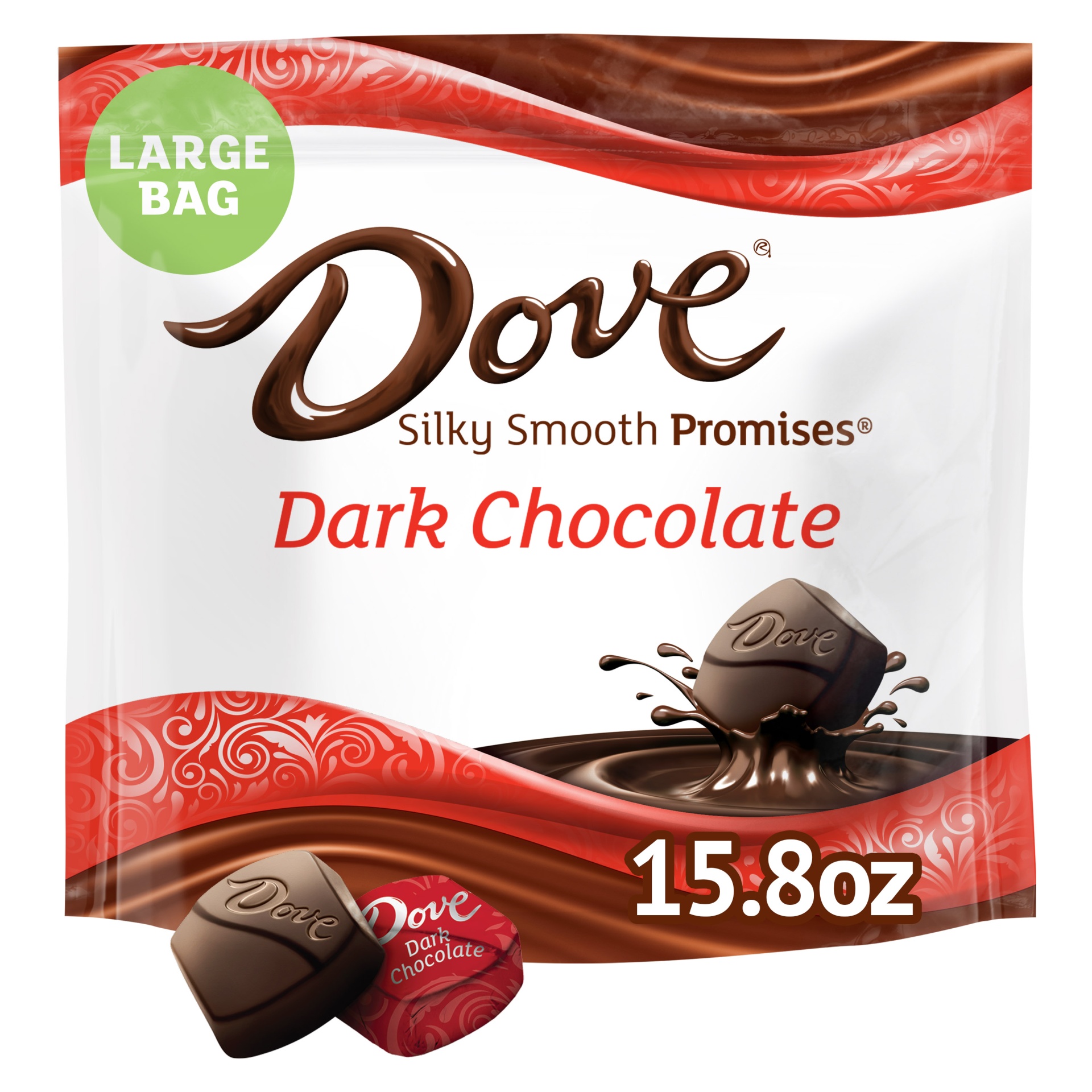 slide 1 of 7, DOVE PROMISES Dark Chocolate Candy, 15.8 oz