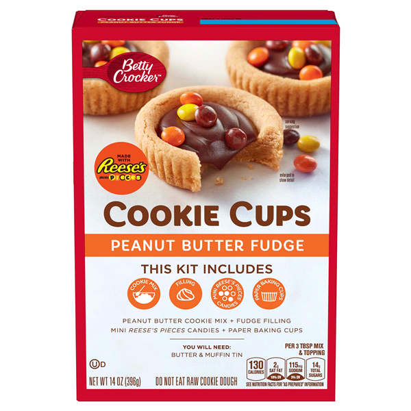slide 1 of 1, Betty Crocker Peanut Butter Fudge Cookie Cups, 14 oz