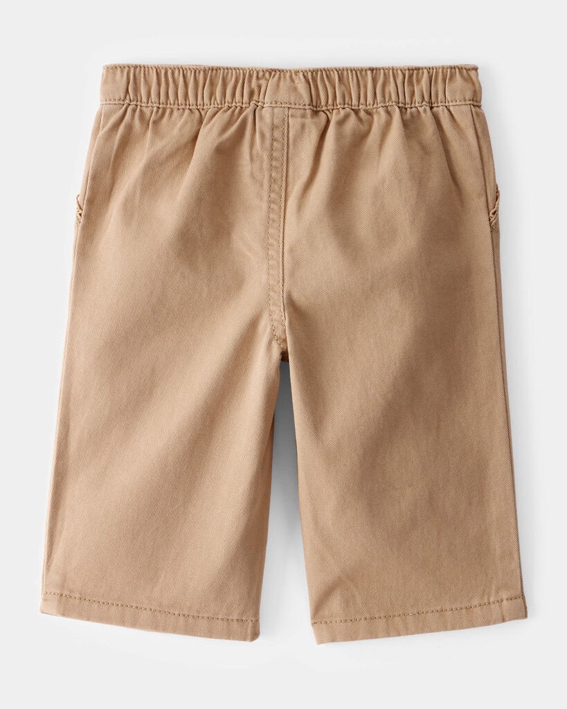 slide 3 of 3, Oshkosh Baby Twill Bow-Tie Wide Leg Shorts - Taupe Taupe 6M, 1 ct