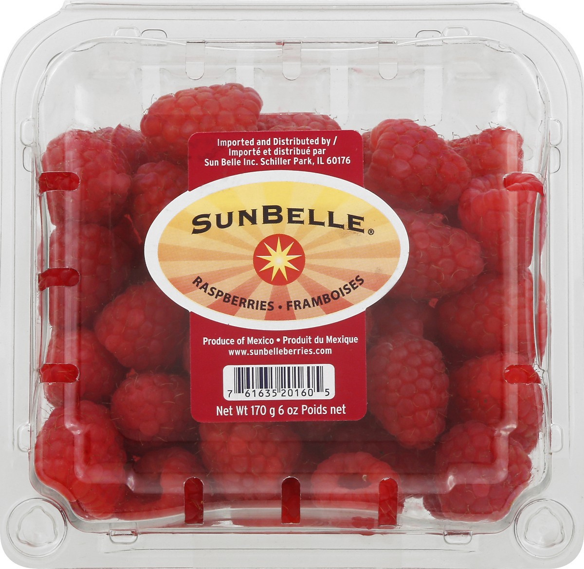 slide 2 of 11, Sun Belle Red Raspberries, 170 g