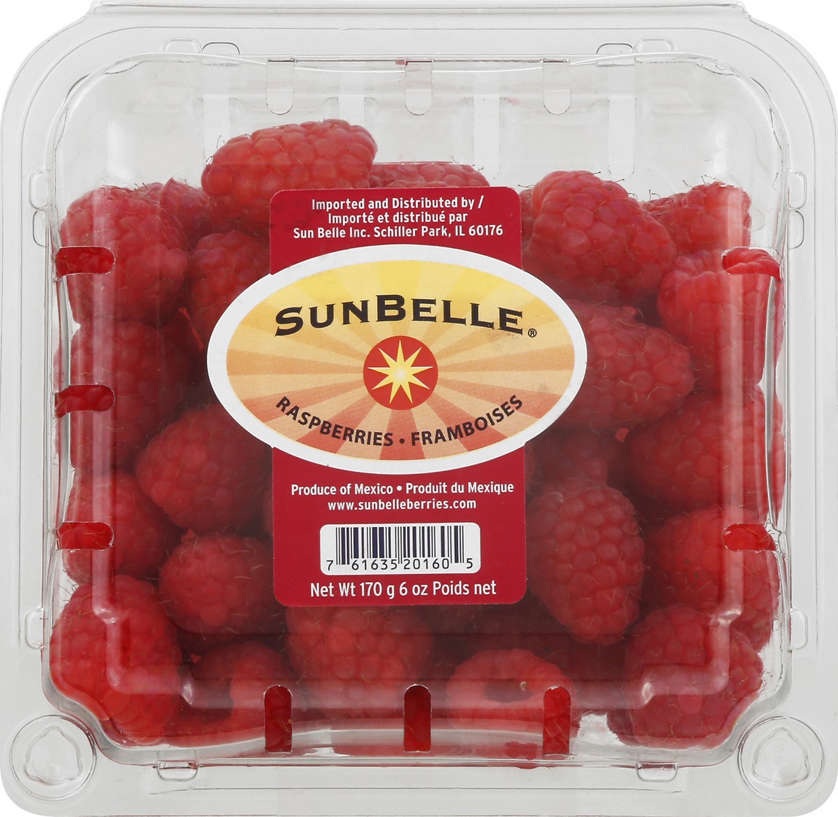 slide 4 of 11, Sun Belle Red Raspberries, 170 g