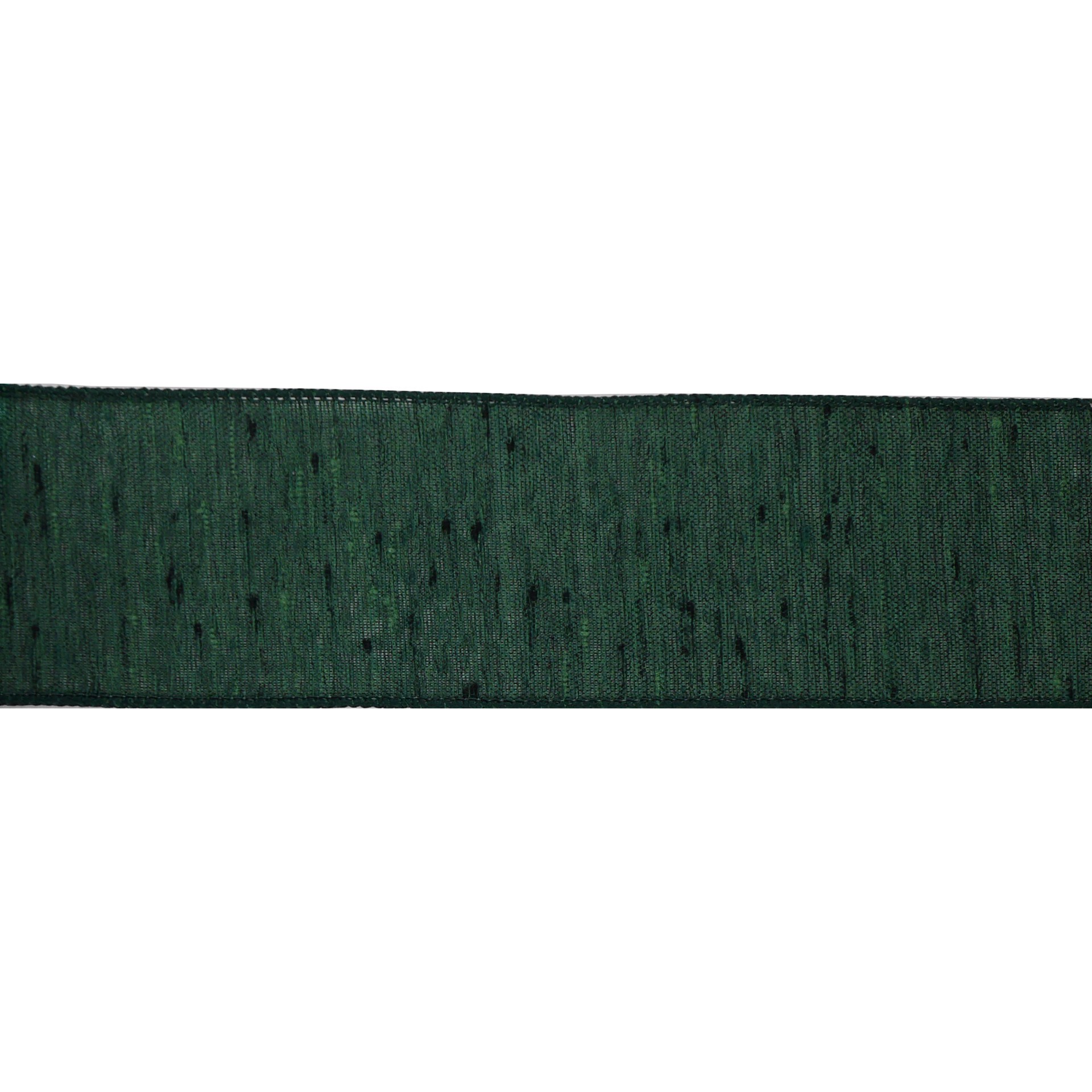 slide 3 of 3, 2.5" X 80ft. Green Faux Linen Wired Jumbo Ribbon By Celebrate It, 2.5 in x 80 ft