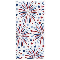 Meijer Corporate Seasonal Mcs Americana Fireworks White Kitchen Towel, 16 In X 26 In