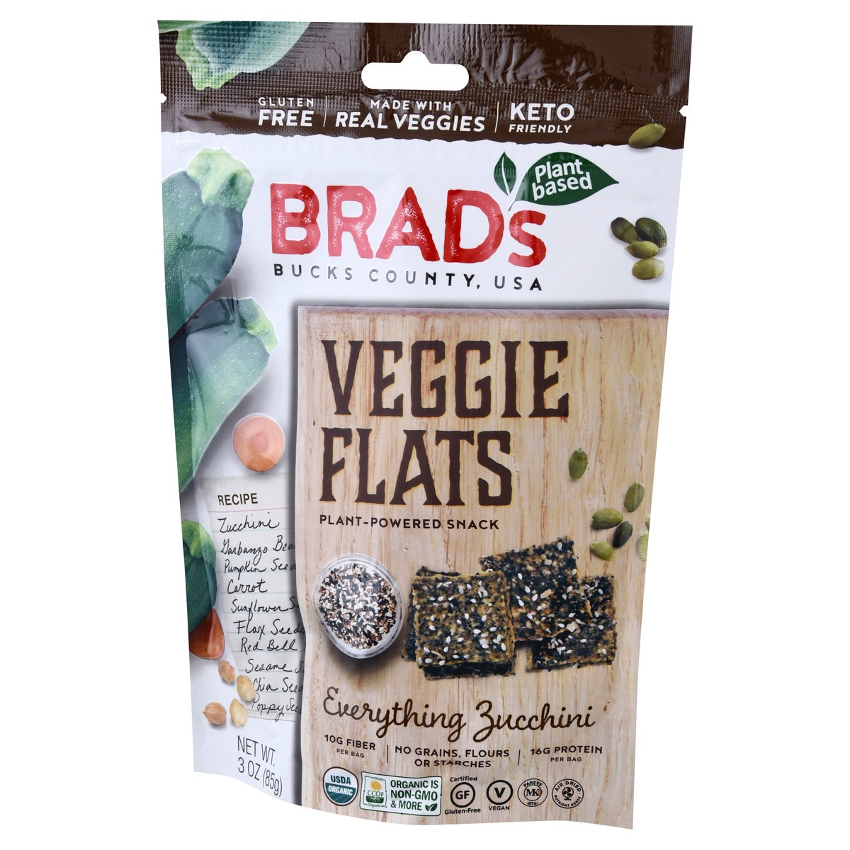 slide 2 of 12, Brad's Everything Zucchini Veggie Flats 3 oz, 3 oz