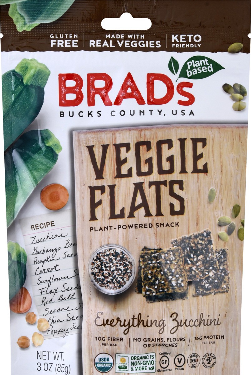 slide 8 of 12, Brad's Everything Zucchini Veggie Flats 3 oz, 3 oz