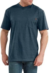 Dickies Men's Short Sleeve Heavyweight T-Shirt - Baltic Blue Heather