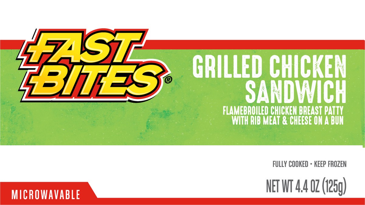slide 8 of 11, Fast Bites Flamebroiled Grilled Chicken Sandwich, 4.4 oz