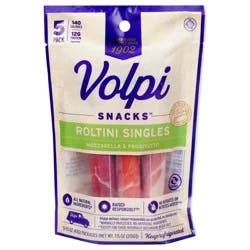 Volpi Keto-Friendly Volpi Roltini Singles with Mozzarella & Prosciutto 5pk