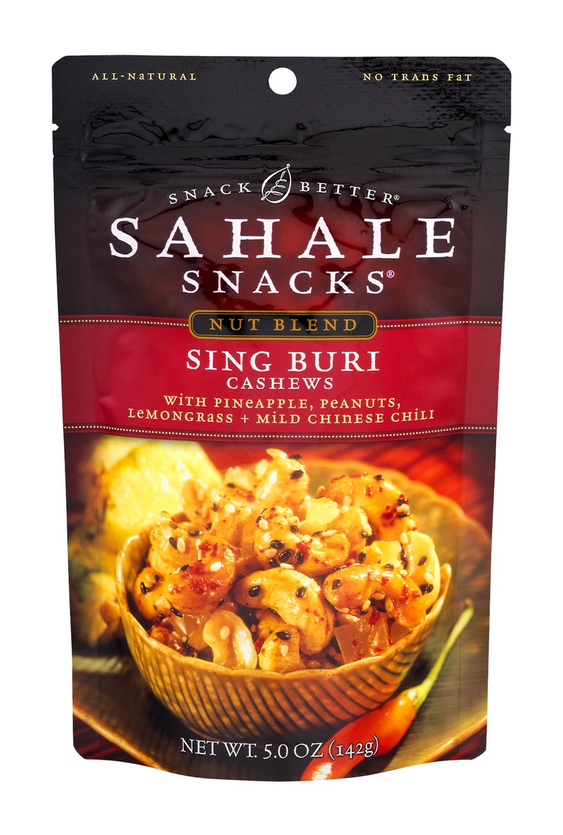slide 1 of 1, Sahale Snacks Nut Blend Sing Buri Cashews with Pineapple, Peanuts, Lemongrass + Mild Chinese Chili, 5 oz