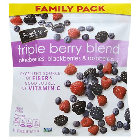 slide 1 of 1, Signature Select Berry Blend Triple, 48 oz