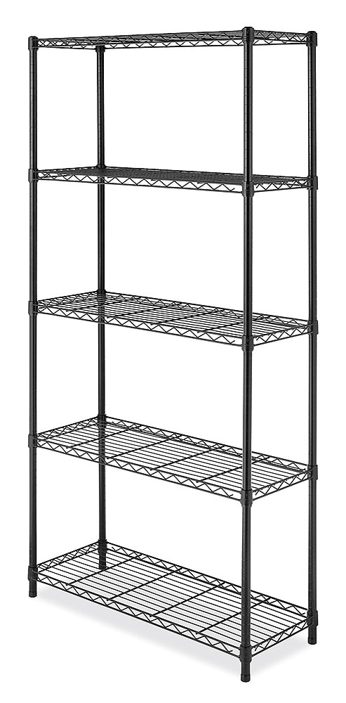 slide 1 of 1, Whitmor Supreme 5-Tier Wire Shelving Unit - Black, 1 ct