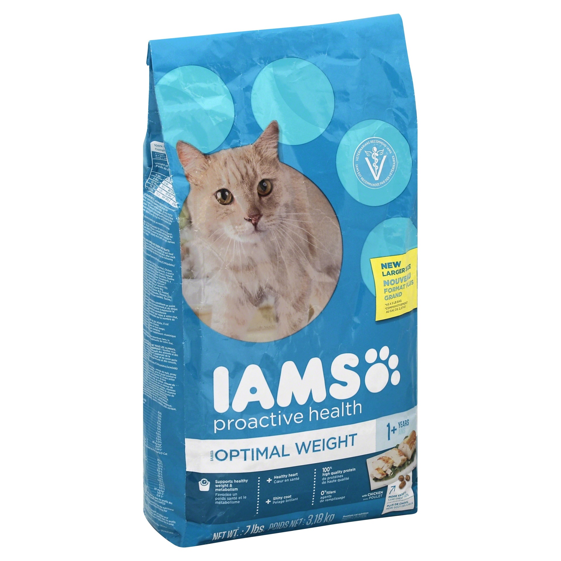 slide 1 of 4, IAMS Proactive Health Optimal Metabolism With Chicken Premium Adult Cat Food, 7 lb