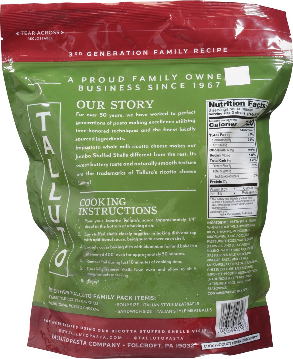 slide 12 of 14, Talluto's Jumbo Ricotta Stuffed Shells Family Pack 16 ea, 16 ct