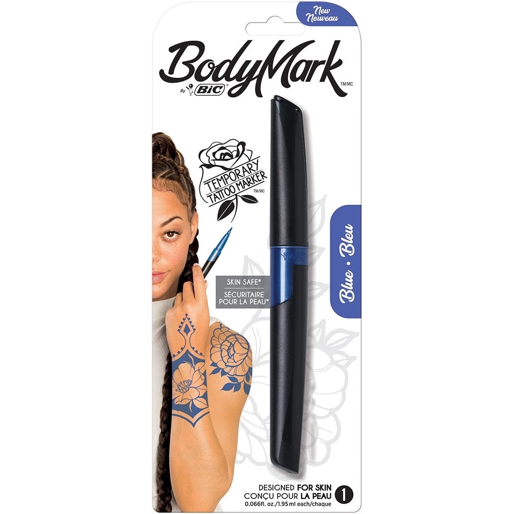 slide 1 of 1, BIC Tattoo Body Marker - Blue, 1 ct