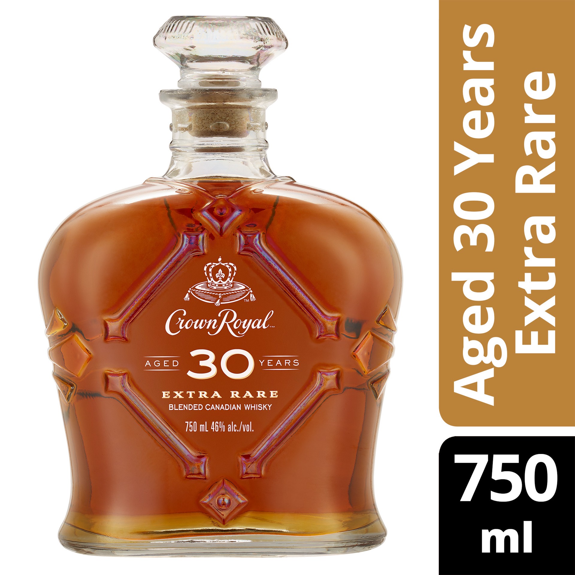 slide 4 of 4, Crown Royal Extra Rare 30 Year Old Blended Canadian Whisky, 750 mL, 750 ml