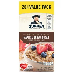 Quaker Oatmeal, Instant, Maple & Brown Sugar, Value Pack