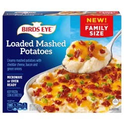 Birds Eye Loaded Mashed Potatoes, Family Size Frozen Potato Side Dish, 24 oz.