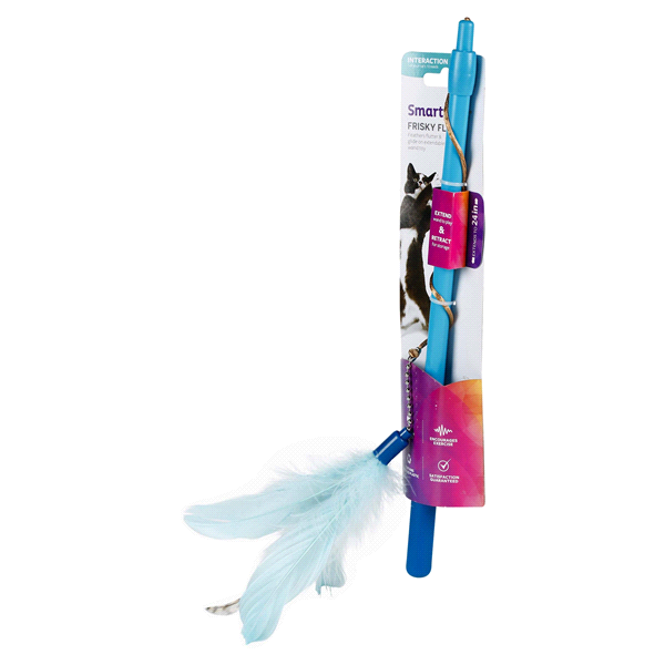 slide 28 of 29, SmartyKat Frisky Flyer Wand Pet Toy, 1 ct