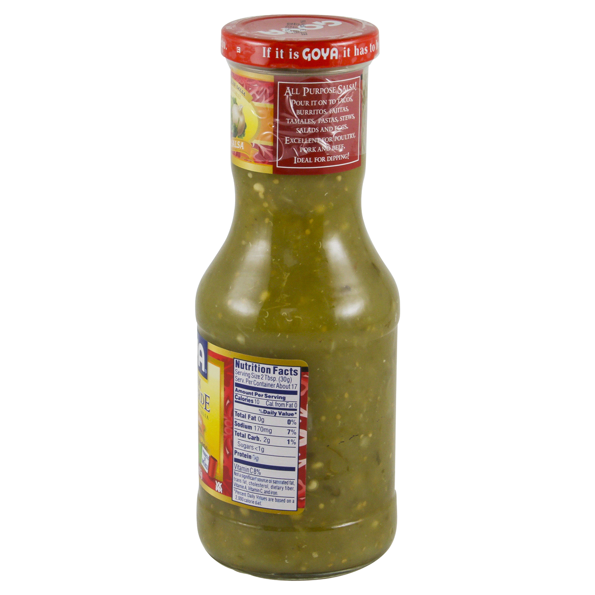 slide 5 of 7, Goya Tangy Green Medium Salsa Verde, 17.6 oz