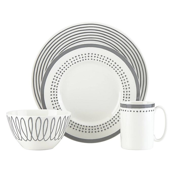 slide 1 of 2, Kate Spade New York Charlotte Street East Place Setting - Slate, 4 ct