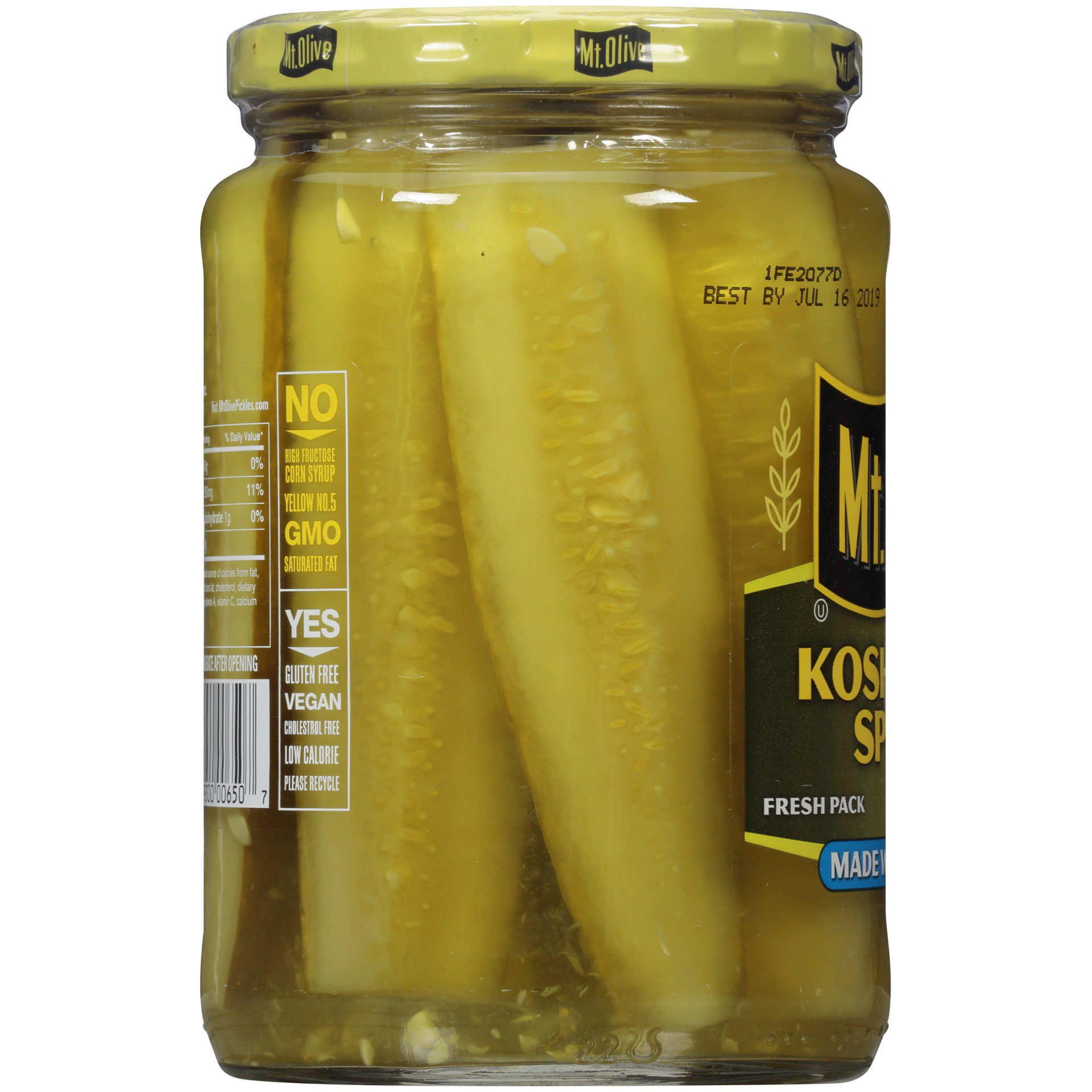 slide 5 of 6, Mt. Olive Kosher Dill Spear Pickles with Sea Salt - 24 fl oz jar, 24 fl oz