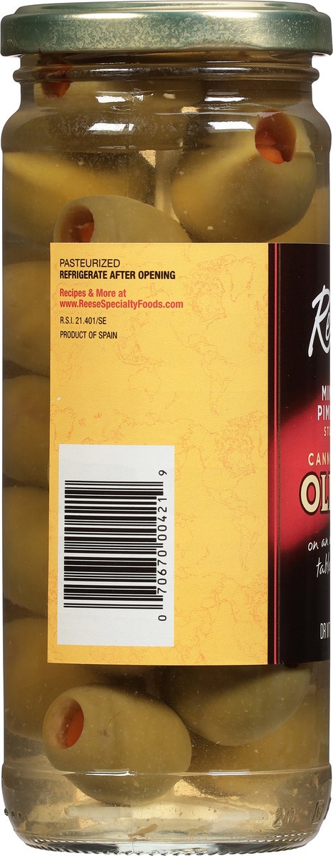 slide 6 of 11, Reese Cannonball Minced Pimiento Stuffed Olives 6 oz, 6 oz