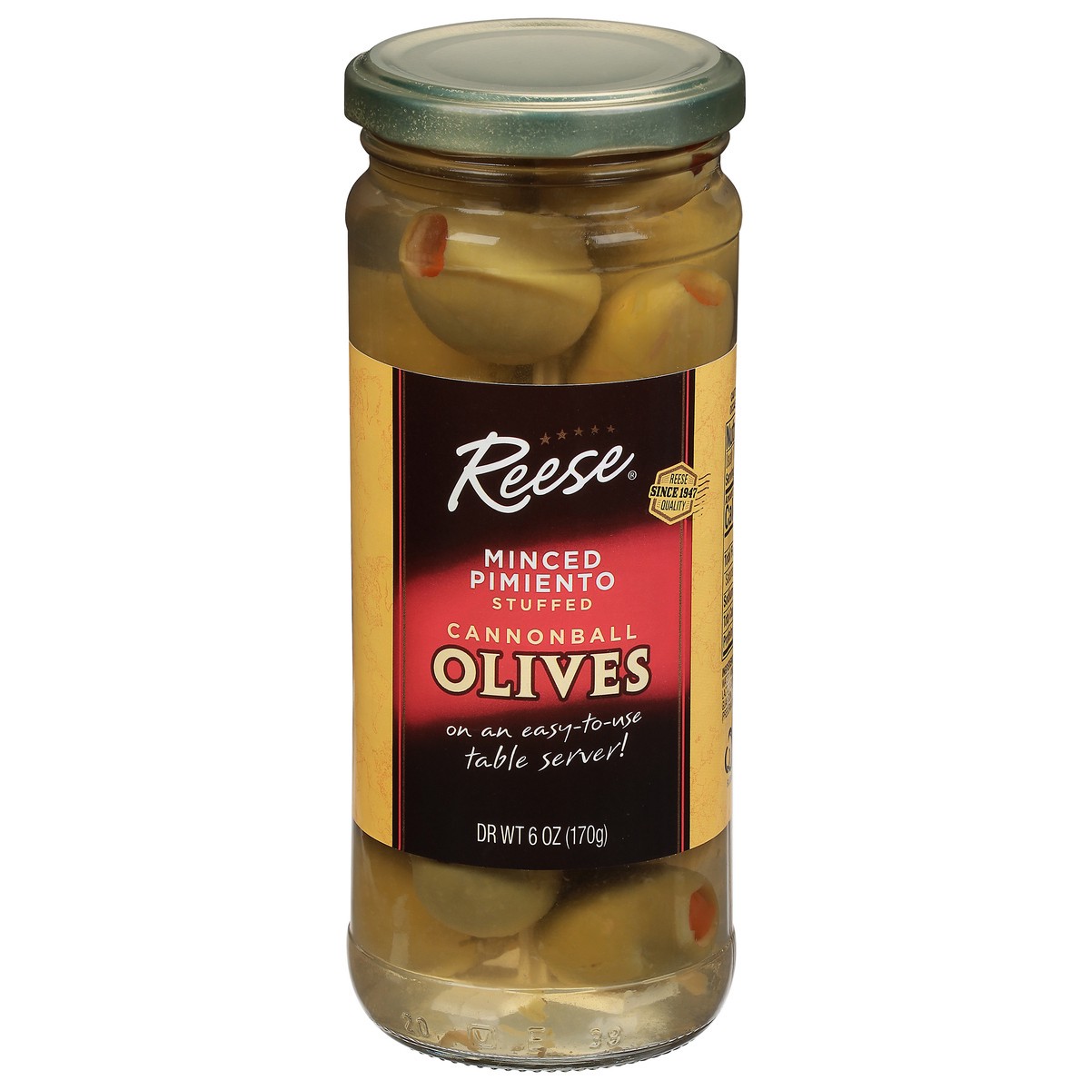 slide 10 of 11, Reese Cannonball Minced Pimiento Stuffed Olives 6 oz, 6 oz