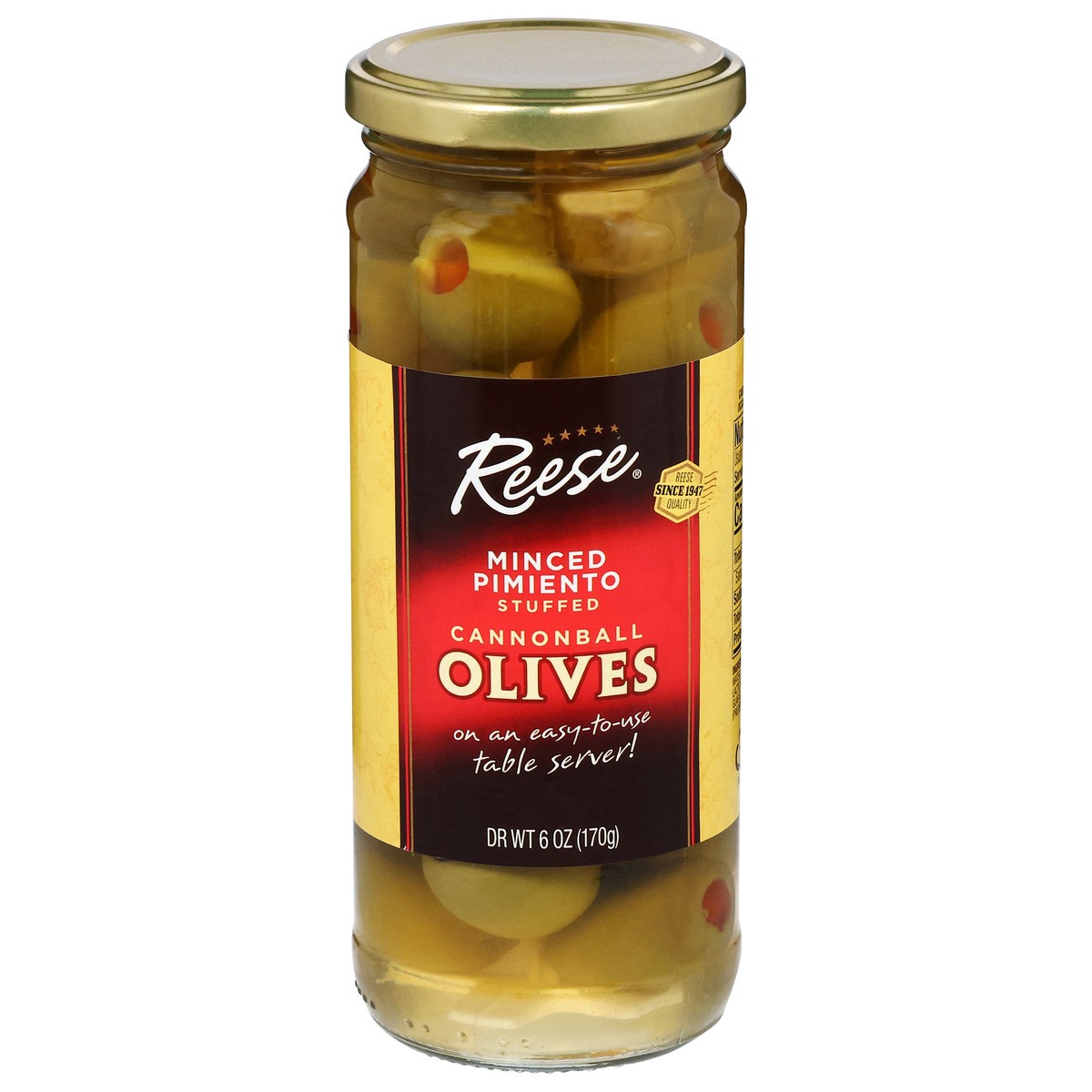 slide 1 of 11, Reese Cannonball Minced Pimiento Stuffed Olives 6 oz, 6 oz