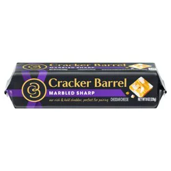 Cracker Barrel Marbled Sharp Cheddar Cheese, 8 oz Block
