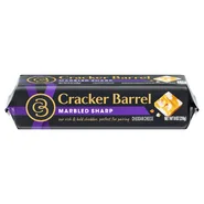 Cracker Barrel Marbled Sharp Cheddar Cheese, 8 oz Block