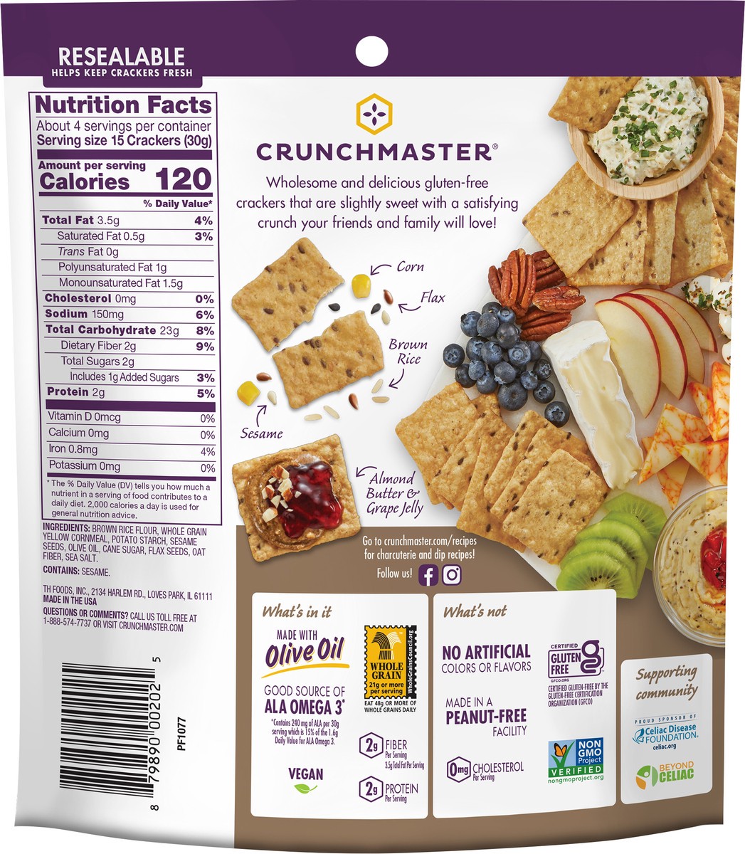 slide 2 of 3, Crunchmaster Multi-Grain Sea Salt Crackers 4.0 oz, 4 oz