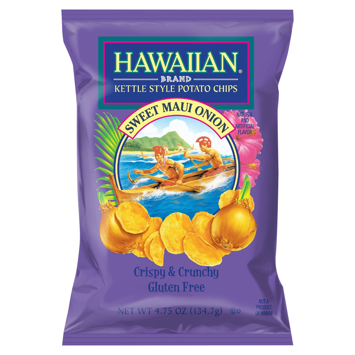 slide 6 of 12, Hawaiian 4.75 oz Hawaiian Brand Sweet Maui Onion Kettle Style Potato Chips, 4.75 oz