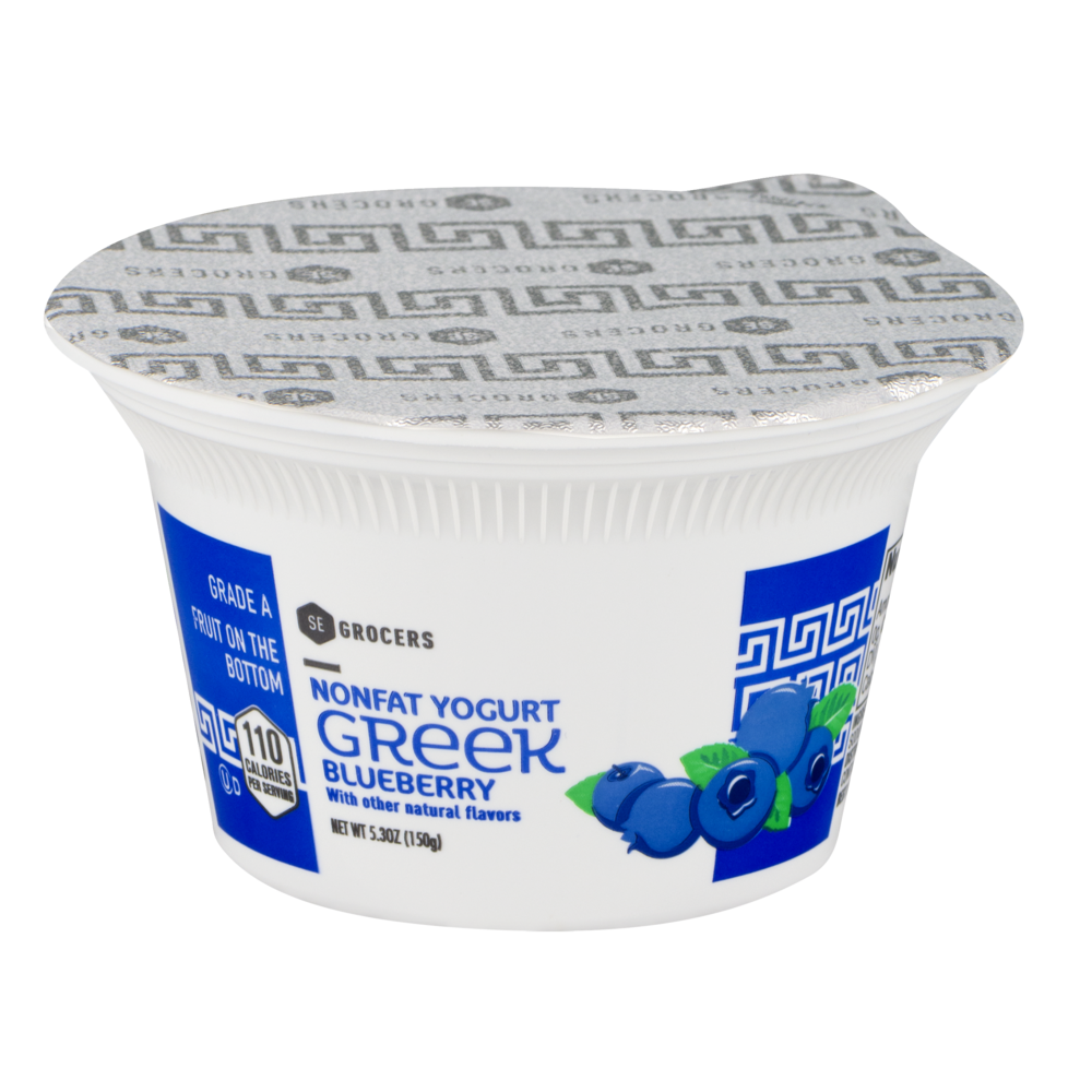 slide 1 of 1, SE Grocers Non Fat Blubry Greek Yogurt, 5.3 oz