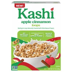 Kashi Breakfast Cereal Apple Cinnamon Loops, Whole Grain, 12.7 oz