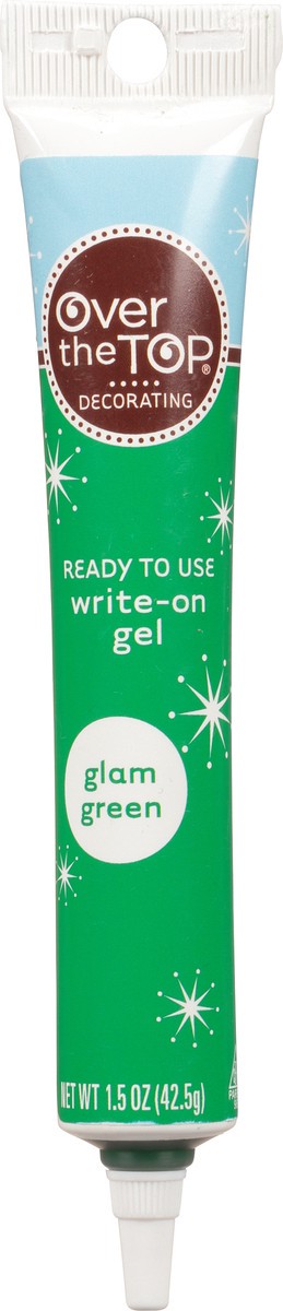 slide 1 of 9, Over The Top Decorating Glam Green Write-On Gel 1.5 oz, 1.5 oz