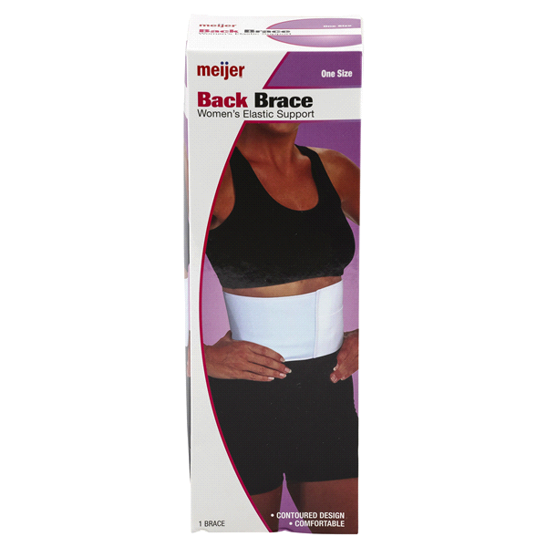 slide 1 of 1, Meijer Back Brace Women's Elastic Support, One Size, 1 ct