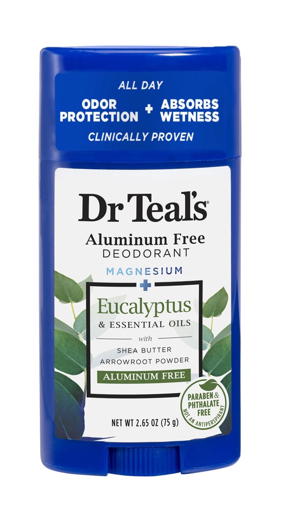 slide 1 of 1, Dr. Teal's Eucalyptus & Essential Oils Deodorant, 2.65 oz