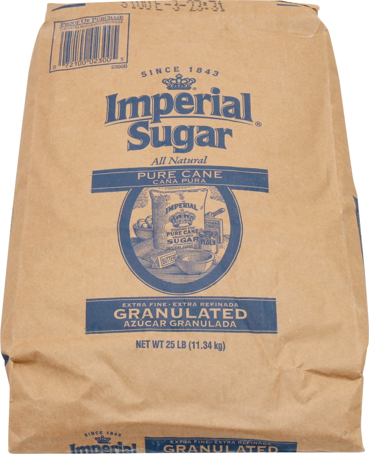 slide 1 of 1, Imperial Sugar Pure Cane Extra Fine Granulated Sugar, 25 lb