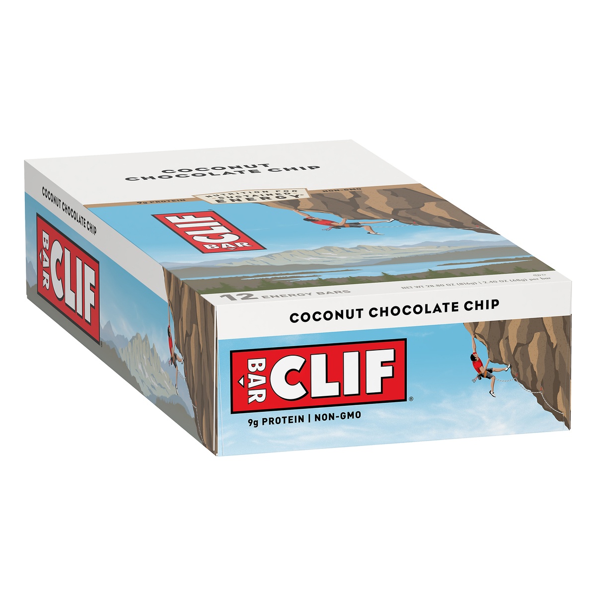 slide 2 of 10, CLIF Coconut Chocolate Chip Energy Bars, 12 ct; 2.4 oz
